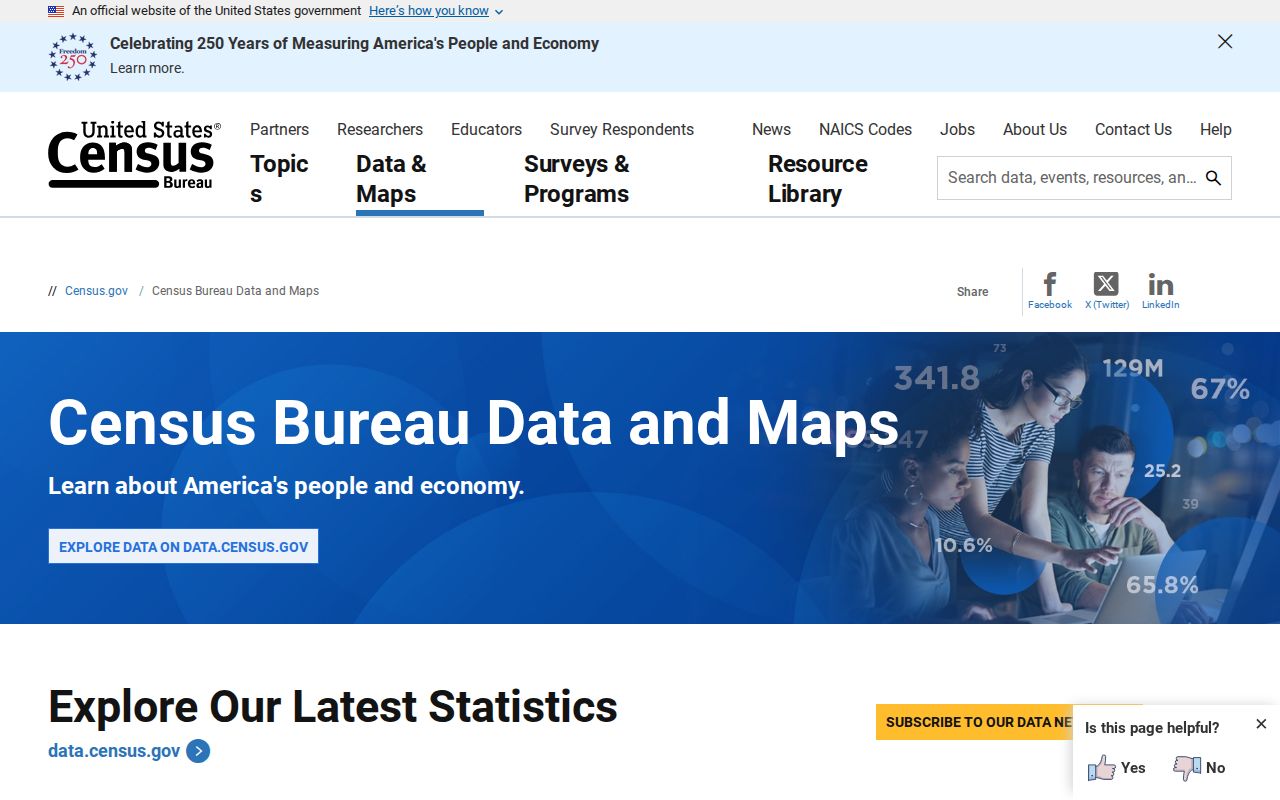 Census data source for Mayfield criminal records population context